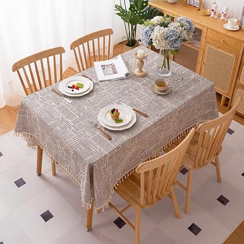 FQDZ Restaurant-Tischdecke mit Vintage-Zeitungsdruck, amerikanisches Vintage-Polyester-Baumwoll-Mischgewebe, Couchtischabdeckung und Hintergrund zum Schießen (Motley-B, 60 x 60 cm) von FQDZ