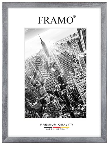 FRAMO Holz Bilderrahmen 65 x 53 cm nach Maß - Grau Gewischt | Größe wählbar | inkl. entspiegeltes Acrylglas | Rahmen für Puzzle | Foto | Poster FRAMO Holz Bilderrahmen 65 x 53 cm nach Maß - Grau Gewischt | Größe wählbar | inkl. entspiegeltes Acrylglas | Rahmen für Puzzle | Foto | Poster von FRAMO