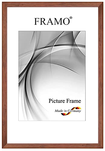 FRAMO Holz Bilderrahmen Schmal 11 x 16 cm aus Massivholz | Braun Wenge | Farbe/Größe wählbar | Rahmen für Poster | Puzzle | Foto collage N°076 von FRAMO