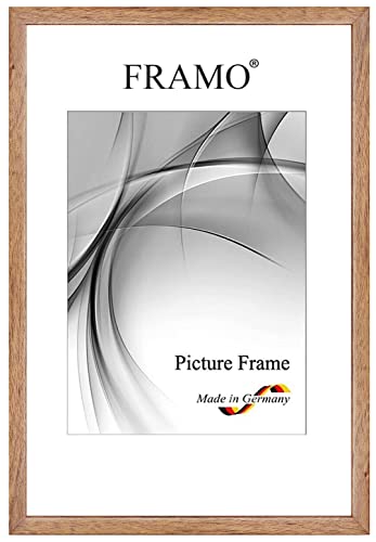 FRAMO Holz Bilderrahmen Schmal 24 x 30 cm aus Massivholz | Rustikal-Braun | Farbe/Größe wählbar | Rahmen für Poster | Puzzle | Foto collage N°079 von FRAMO