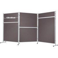 FRANKEN Trennwand ECO, doppelseitig, grau 120,0 x 60,0 cm von FRANKEN