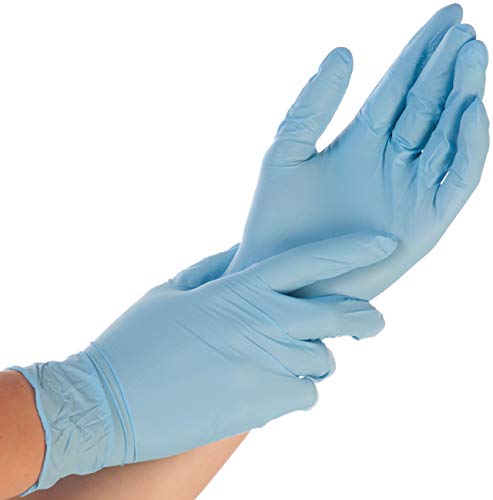 Franz Mensch Hygonorm Nitrilhandschuhe Allfood Safe, blau, Gr. 10/XL | puderfrei, 250 Stück, Einmalhandschuhe latexfrei, Einweghandschuhe lebensmittelsicher von FRANZ MENSCH