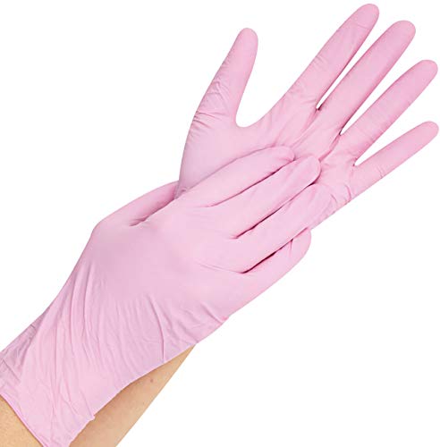 Franz Mensch Hygostar Nitrilhandschuhe Safe Light | puderfrei, rosa, 7/S, 24cm, 100 Stück, Einweghandschuhe, Einmalhandschuhe, in Gr. XS, S, M, L, XL & XXL verfügbar von FRANZ MENSCH