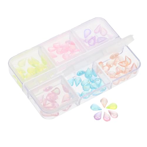 FRCOLOR 1 Box Bunte Strasssteine ​​Nagel Art Charms Kristallnagel Edelsteine ​​Mini Nagel Diamanten Kawaii Nagelhandwerk Acrylnageldekorationen Für Frauen von FRCOLOR