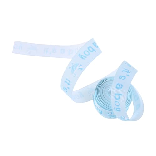 FRCOLOR 1 Rolle Babypartyband -jungengeschenke Verschleißfestes Verpackungsband -dusche-band-junge Geschenkband Band Für Babyparty Band Zum Basteln Seilband Polyester Sky-blue von FRCOLOR