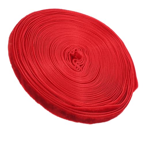 FRCOLOR 1 Rolle Geschenkband Aus Flanell Verschiedene Bänder Zum Basteln Verpackungsband Für Packband Weihnachtsband Partyband Festival-handwerksband Farbiges Band Rot Polyester von FRCOLOR