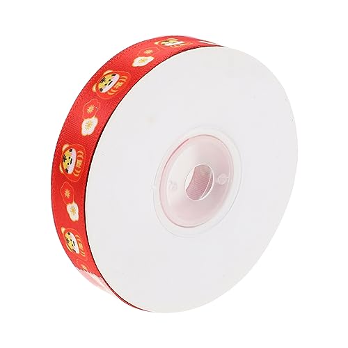 FRCOLOR 1 Rolle Jahr Des Tiger-geschenkbandes Bausatz Gelbes Band Strauß Haarband Dekoration Gegenwärtig Strahlend Tischläufer Bänder Papier Geburtstag Rosa Schleife Urlaub Polyester Rot von FRCOLOR