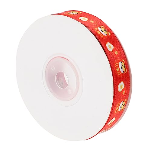 FRCOLOR 1 Rolle Jahr Des Tiger-geschenkbandes Strumpf Stuffer Leckereien Sackleinen Strahlend Haarband Hochzeitsdekorationen Girlande Glücklich Rosa Schleife Punkt Bausatz Polyester Rot von FRCOLOR