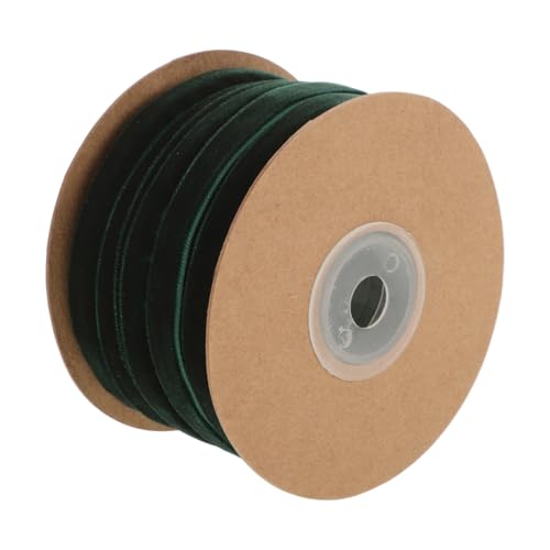 FRCOLOR 1 Rolle Samtgewebe geschenkverpackung geschenkband bastelmaterial Korsage dekoration Wickelbänder grünes Band klettband Samtband Haarspangenband selber machen Dark Green von FRCOLOR