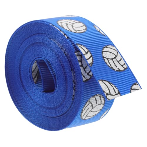 FRCOLOR 1 Rolle Volleyballband rippengürtel dekobänder Kuchenband dekoratives Band geschenkband dekor handgefertigtes Band exquisites Geschenkband elegantes Band Wickelband Polyester Blue von FRCOLOR