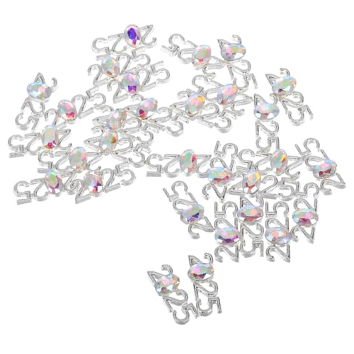 FRCOLOR 1 Satz Nagelbohrer Nagelcharme Mit Strasssteinen Nagelsteine Kristall Nagel Edelsteine Nagelanhänger Aus Kristall Glitzernde Nageljuwelen Strass-anhänger Für Nägel Legierung 30st von FRCOLOR