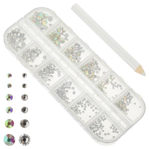 FRCOLOR 1 Satz Nagelbohrer strasssteine für nä nail decoration nailpen nagelzubehör nail art stifte Nail Strass-Kit Gürtel Nagelkleber für Strasssteine Flatback-Strasssteine Glas von FRCOLOR