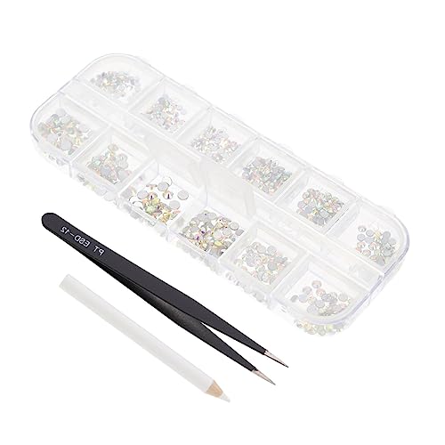 FRCOLOR 1 Set Make Up Strassaufkleber Maniküre Dekorationen Edelsteine ​​Zum Basteln Gesichtsjuwelen Zum Aufkleben Auf Den Nagel Strasssteine Charms Nageledelsteine Perlen LED von FRCOLOR