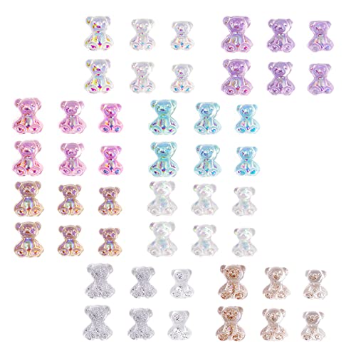 FRCOLOR 100St Zubehör für Nagelbären nail art nails art set für maniküre Nagelkunst-Charms Nagelschmuck Nageldiamanten, Strasssteine DIY Nailart-Patches Bärenabziehbilder aus Maniküreharz von FRCOLOR