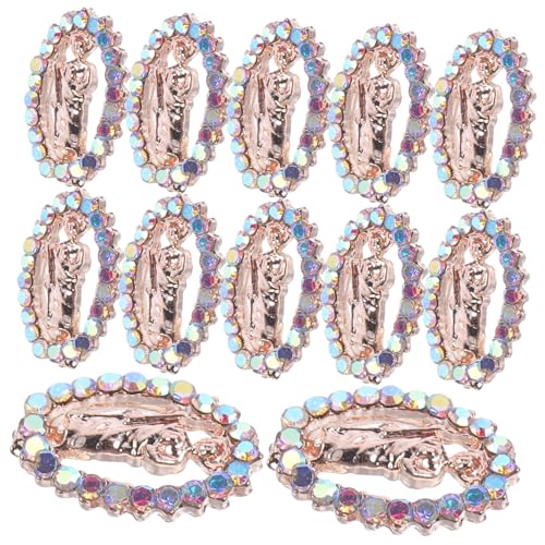 FRCOLOR 12 Stk Jesus-diamant-maniküre Nagel Bausatz Armband Zubehör Funkeln Edelsteine Blinken Grundierung Aufkleber Strasssteine ​​für Nägel Juwelen Nailart-diamanten Metall von FRCOLOR