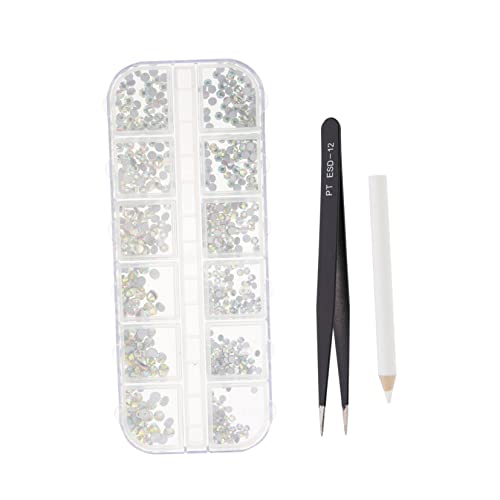 FRCOLOR 12er Set Wasserstein Nagel Charms Glitzernde Rhinestones Für DIY Maniküre Nagelkunst Und Makeup Dekorationen Perfekt Für Kreative Nageldesigns Und Schmuckherstellung von FRCOLOR