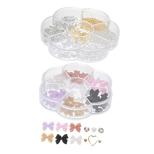 FRCOLOR 2 Boxen Nail Art Charms Perlen Strass Maniküre Schmuckset für Elegante Nageldesigns von FRCOLOR