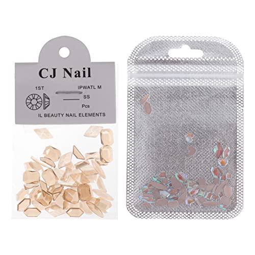 FRCOLOR 2 Nagelbohrer Gold Edelsteine Hotfix Perlen Beige Schleife Strasssteine Glücklich Kreative Diy Nageldekore Nagel Dekorative Diy Strass Zarte Nagel Diy Dekore Plastik Pp von FRCOLOR