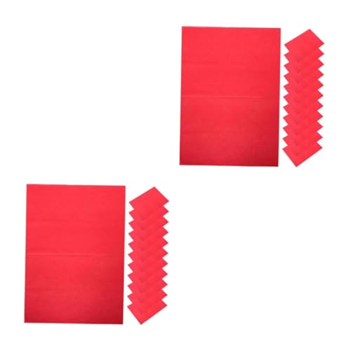 FRCOLOR 2 Sätze Farbkopierpapier Liniertes Geschenkpapier Blumenverpackungspapier Dekopapier Farbiges Geschenkpapier Seidenpapier Für Verpackungszwecke Bastelpapier Rot 100 Blatt*2 von FRCOLOR