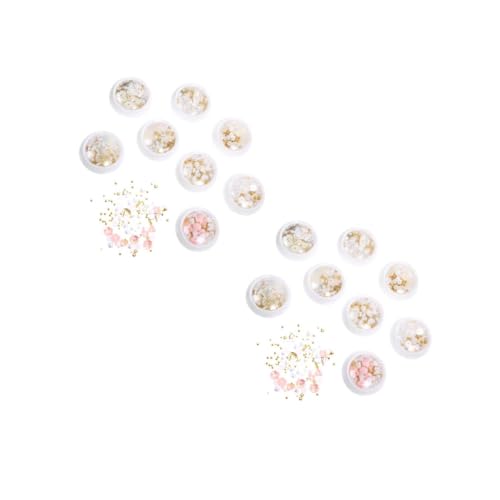 FRCOLOR 2 Sätze Nagelblumenornamente Strasssteine Für Nägel Nail Art Nail Charms Nageldekor Strass- Nagel Kunst Dekoration Aufkleber Maniküre-dekore Nagel Charms Harz 8 Stück * 2 von FRCOLOR