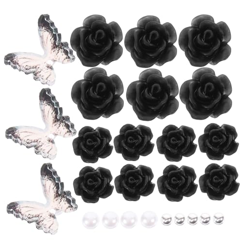 FRCOLOR 2 Sätze Schleife Nail Art Dekoration Rose gemischt flache Unterseite Nail Art Diamanten nagelsteine gelnä nail decoration Nageldekore poliert Nagelanhänger für Damen von FRCOLOR