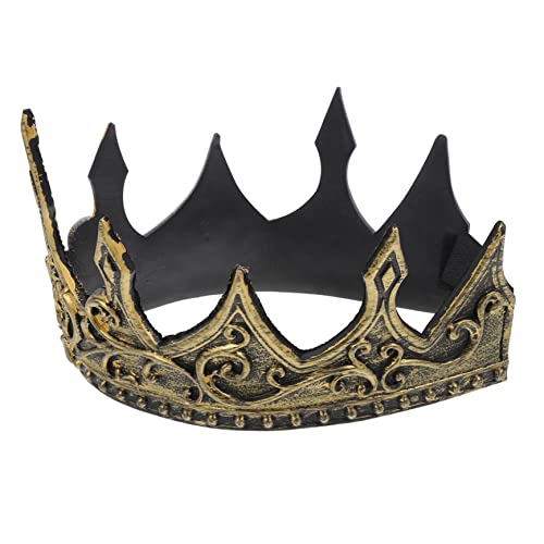 FRCOLOR 2 Stück Pu Krone Retro Mittelalterlicher König Und Königin Kronprinz Tiara Krone Für Halloween Königskrone Königsstirnband Kronen Für Männer Krone Make Up Stirnbänder Kostümkrone von FRCOLOR