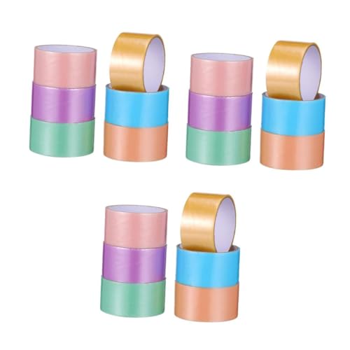 FRCOLOR 3 Sätze Ball Klebrig Helles Farbband Klebebänder Selber Machen Selbstklebendes Diy-klebeband Praktische Diy-klebebänder Diy Klebeband Farbiges Band Plastik 6 Rollen * 3 von FRCOLOR