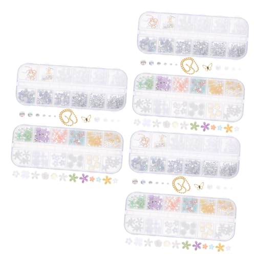 FRCOLOR 3 Sätze Nagelzubehör Nail Polish Nail Foil Manikürsets Kunstnägel Set Nagelkunst Lieferungen Frauen Nagel Charms Nageldekore Nageldekorationen Für Nagelkunst Harz 2 Boxen * 3 von FRCOLOR