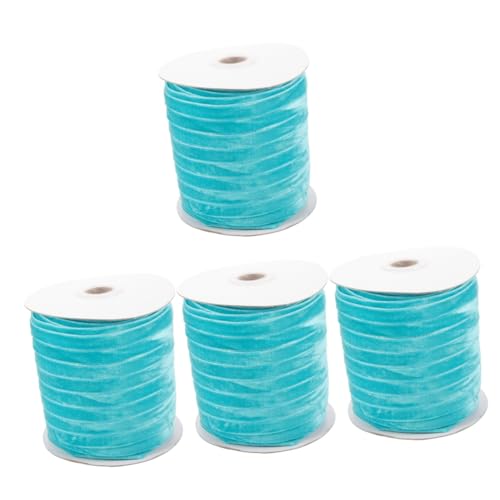 FRCOLOR 4 Rollen Schleife Bänder zum Verpacken Ornamente Bogen Geld Dekorationen Rot seidenband ribbon geschenkkoffer Blumenstrauß liefert Geschenkbänder ein Verpackungsband Nylon Sky-blue von FRCOLOR