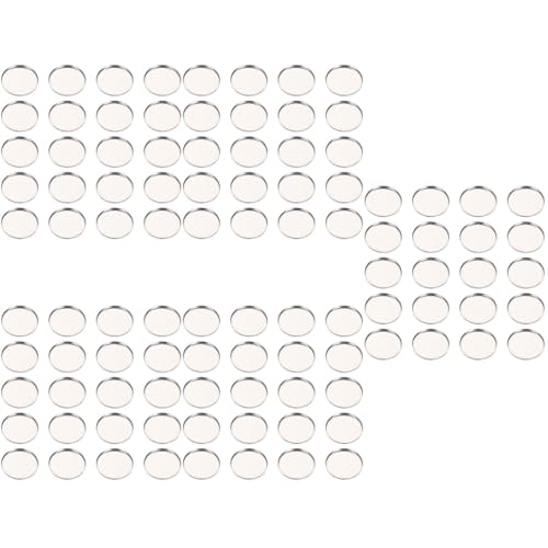 FRCOLOR 5 Sätze Lidschatten Disk Farbpaletten Tablett Magnetische Lidschatten Palette Leere Dose Lidschatten Palette Lidschatten Unterpaket Etui Konkaver Spiegel Kreis 50 Stück * 5 von FRCOLOR