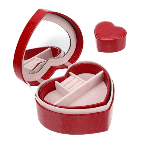 FRCOLOR Kasten Aufbewahrungsbox Für Schmuck Reise Schmuckschatulle Reise-ring-etui Kleines Etui Für Ohrringe Juwelierorganisator Ohrring-organizer Reiseutensilien Pu Rot FRCOLOR Kasten Aufbewahrungsbox Für Schmuck Reise Schmuckschatulle Reise-ring-etui Kleines Etui Für Ohrringe Juwelierorganisator Ohrring-organizer Reiseutensilien Pu Rot von FRCOLOR