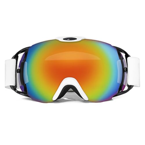 FREVEX Ski Brille Damen, Anti Beschlag über der Brille Winter Schneebrille, Helmkompatible Ski Goggles zum Skifahren, Ski(Multicolor) von FREVEX