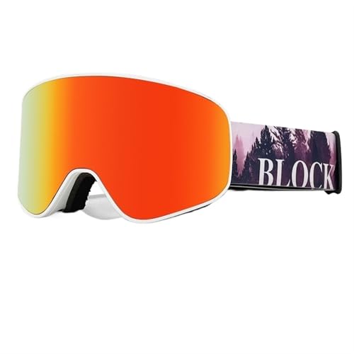 FREVEX Ski Brille Damen, Anti Fog UV Schutzbrille Motorradbrillen, Outdoor Aktivitäten Skifahren Radfahren Snowboard, Ski(Multicolor 7) von FREVEX