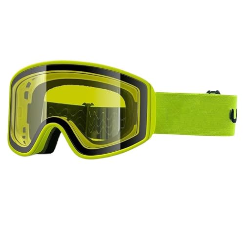 FREVEX Ski Brille Damen, UV-Schutz Snowboard Brille Anti-Beschlag, Helmkompatible Ski Goggles zum Skifahren, Ski(Multicolor) von FREVEX