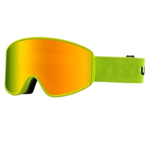 FREVEX Ski Brille Damen, UV-Schutz Snowboard Brille Anti-Beschlag, Helmkompatible Ski Goggles zum Skifahren, Ski(Multicolor 10) von FREVEX