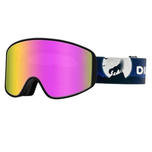 FREVEX Ski Brille Damen, UV-Schutz Snowboard Brille Anti-Beschlag, Helmkompatible Ski Goggles zum Skifahren, Ski(Multicolor 2) von FREVEX