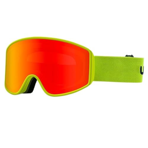 FREVEX Ski Brille Damen, UV-Schutz Snowboard Brille Anti-Beschlag, Helmkompatible Ski Goggles zum Skifahren, Ski(Multicolor 7) von FREVEX