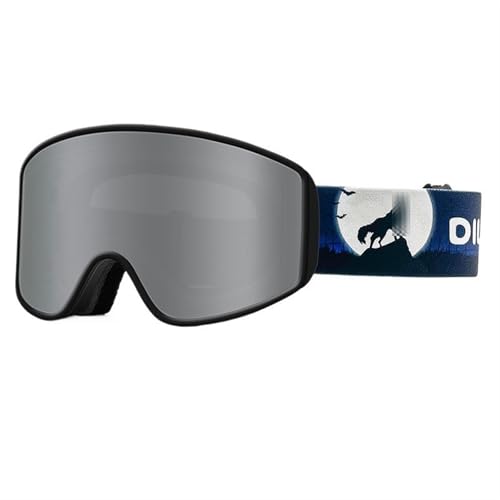 FREVEX Ski Brille Damen, UV-Schutz Snowboard Brille Anti-Beschlag, Helmkompatible Ski Goggles zum Skifahren, Ski(Multicolor 8) von FREVEX