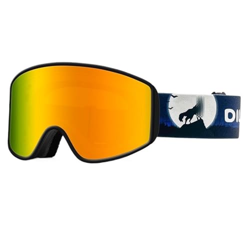 FREVEX Ski Brille Damen, UV-Schutz Snowboard Brille Anti-Beschlag, Helmkompatible Ski Goggles zum Skifahren, Ski(Multicolor 9) von FREVEX