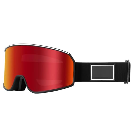 FREVEX Ski Snowboard Brille, Anti-Nebel Snowboard Brille Ski Goggles, Skibrille für Skifahren Motorrad Fahrrad Skaten, Ski(Red) von FREVEX