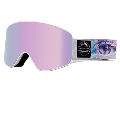 FREVEX Ski Snowboard Brille, Schneebrille UV-Schutz Skibrille, Helmkompatible Ski Goggles zum Skifahren, Ski(Multicolor) von FREVEX