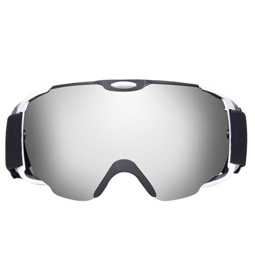 FREVEX Skibrille Herren Damen, Schneebrille UV-Schutz Skibrille, Helmkompatible Ski Goggles zum Skifahren, Ski(Silver) von FREVEX