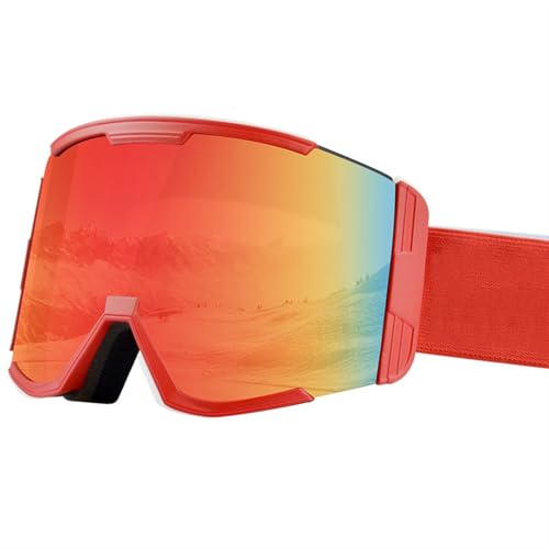 FREVEX Skibrille Herren Damen, Schneebrille UV-Schutz Skibrille, Skibrille für Skifahren Motorrad Fahrrad Skaten, Ski(Multicolor 15) von FREVEX