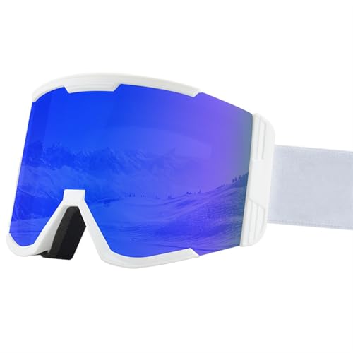 FREVEX Skibrille Herren Damen, Schneebrille UV-Schutz Skibrille, Skibrille für Skifahren Motorrad Fahrrad Skaten, Ski(Multicolor 4) von FREVEX