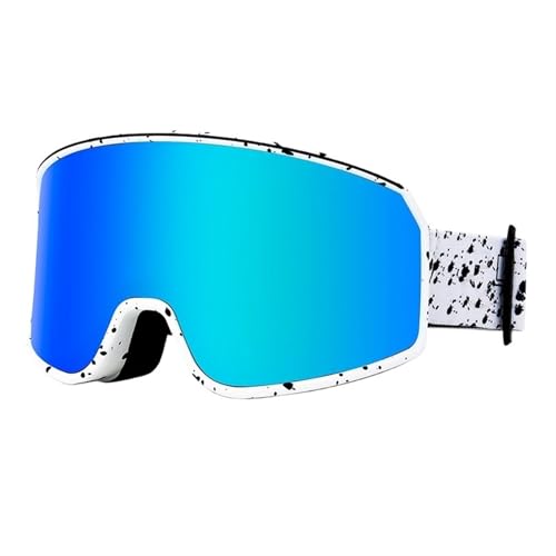 FREVEX Skibrille Herren Damen, UV-Schutz Snowboard Brille Anti-Beschlag, Helmkompatible Ski Goggles zum Skifahren, Ski(Multicolor 10) von FREVEX