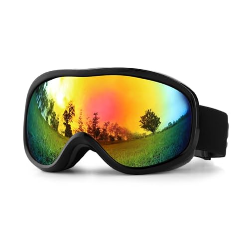 FREVEX Skibrille Herren Damen, UV-Schutz Snowboard Brille Anti-Beschlag, Helmkompatible Ski Goggles zum Skifahren, Ski(Multicolor 4) von FREVEX