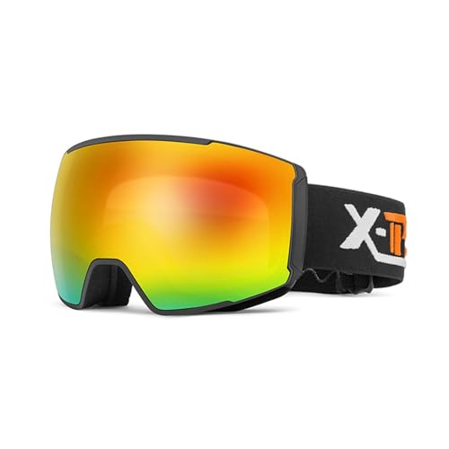 FREVEX Snowboardbrille, Anti Beschlag über der Brille Winter Schneebrille, Helmkompatible Ski Goggles zum Skifahren, Ski(Multicolor 2) von FREVEX