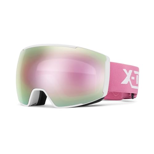 FREVEX Snowboardbrille, Anti Beschlag über der Brille Winter Schneebrille, Helmkompatible Ski Goggles zum Skifahren, Ski(Multicolor 3) von FREVEX