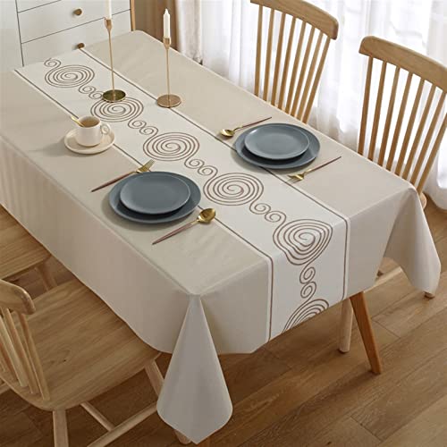 FRINZA Rechteckige Tischdecken Esstischdecken Rechteckige Tischdecke wasserdichte und ölfeste Tischdecke Home Wedding Dekorationstisch Abdeckung Nappe de Table Nappe(9,140x240cm) von FRINZA