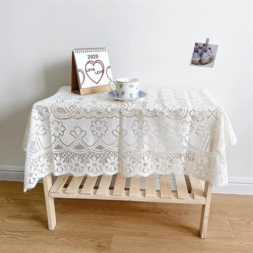 FRINZA Spitzen-esstischdecke Weiße Spitze Esstisch Tuch Tisch Abdeckung Esstisch Abdeckung Hochzeit Party Decor Schreibtisch Abdeckungen Wohnzimmer Desktop Decor 가리개 천(S1 Table Cloth,60x60cm) von FRINZA